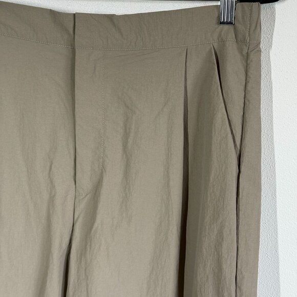 WILO The Label Grey Wide Leg Cargo Pants Large Anthropologie Parachute Nylon Pan - Picture 10 of 16